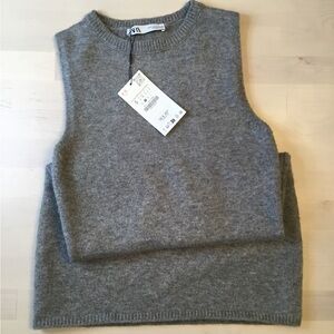 Zara Charcoal Sleeveless sweater dress